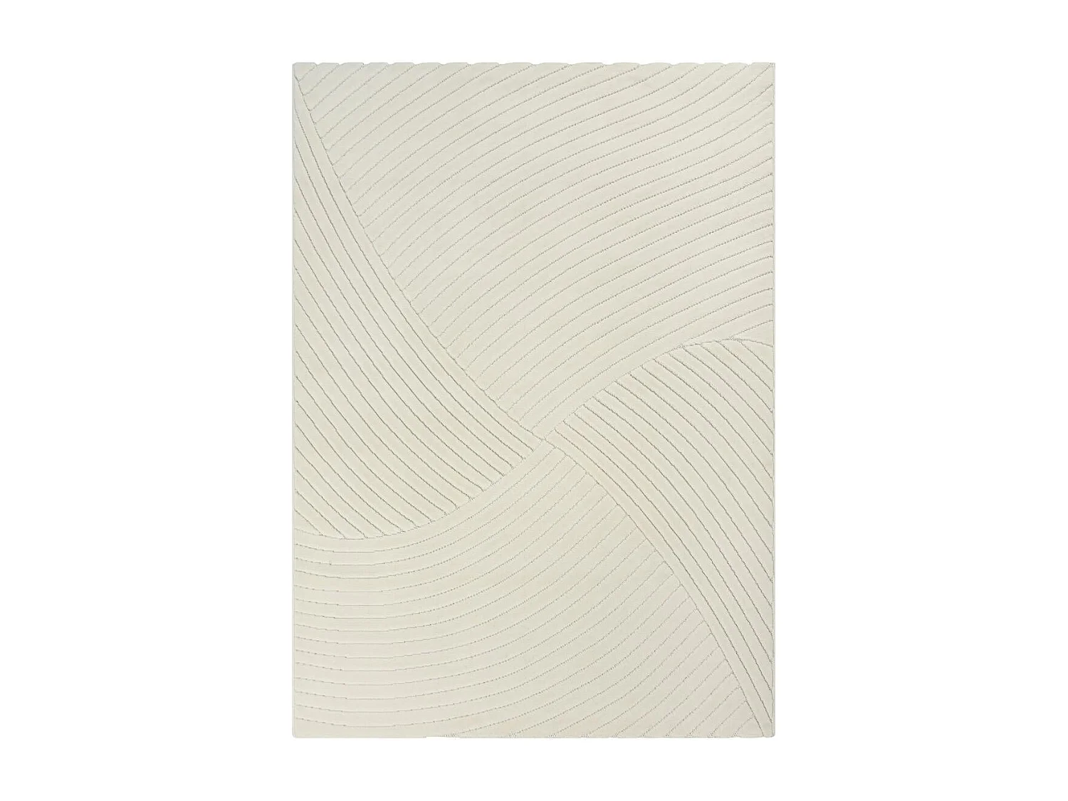 Tapis intérieur extérieur 120x160 en relief LYN14 GEMGRAF Crème ton sur ton