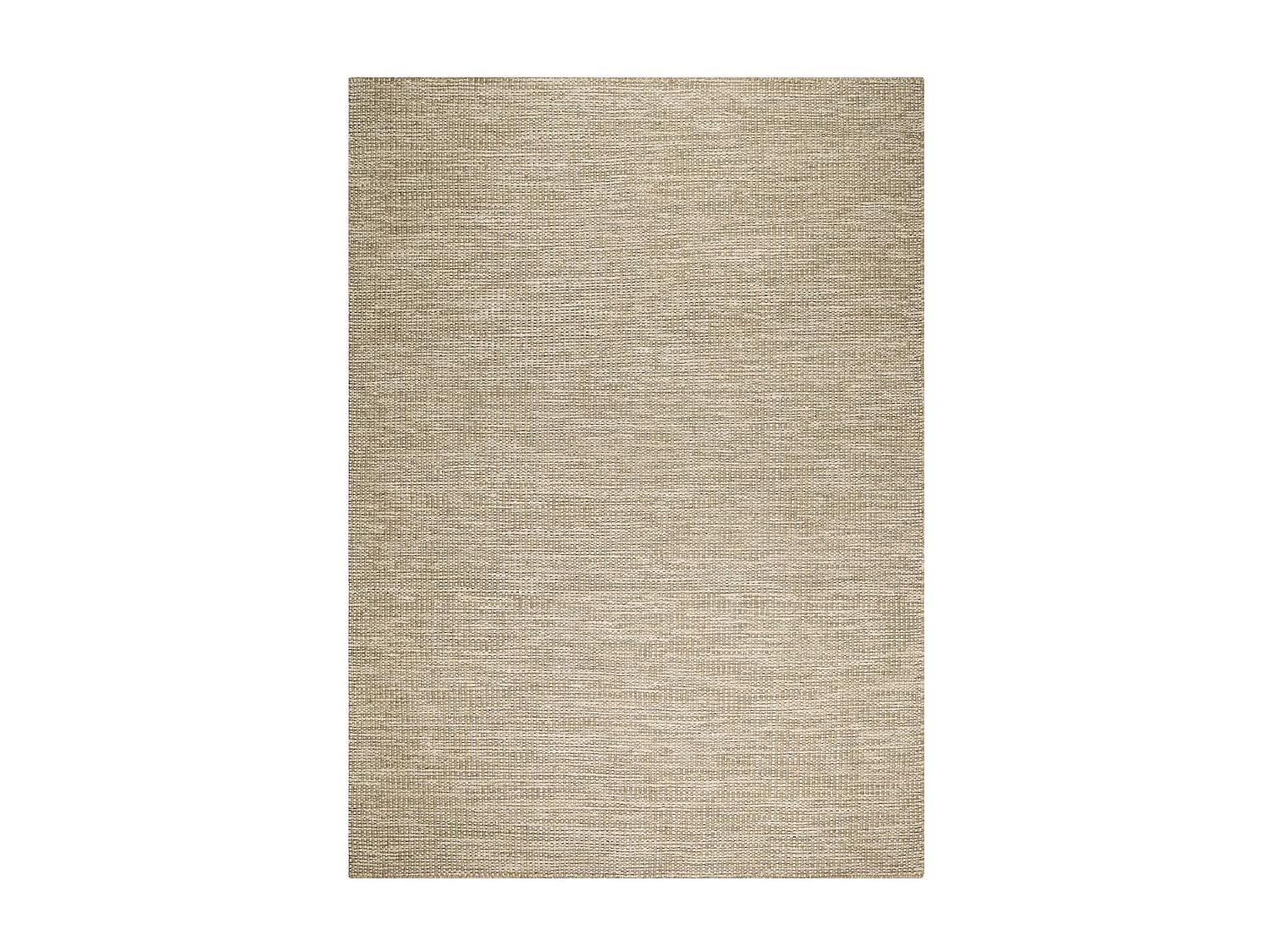 Tapis kilim 140x200 rectangle fait main en laine beige motif uni LOOK 408