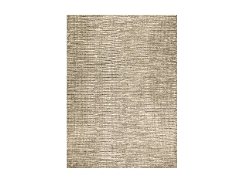 Tapis kilim 140x200 rectangle fait main en laine beige motif uni LOOK 408