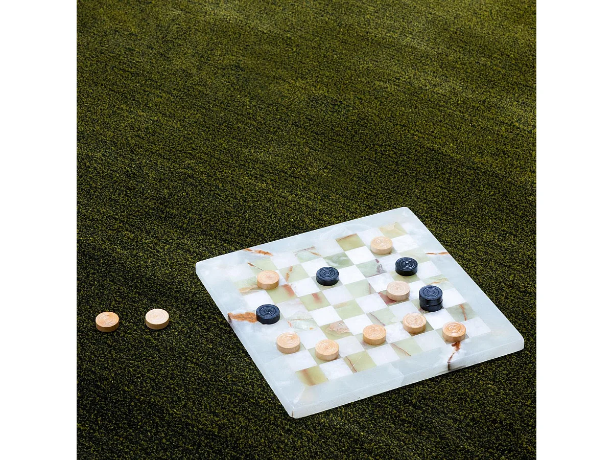 tapis salon 170x240 tufté en laine vert rectangle motif faux uni SHADELO