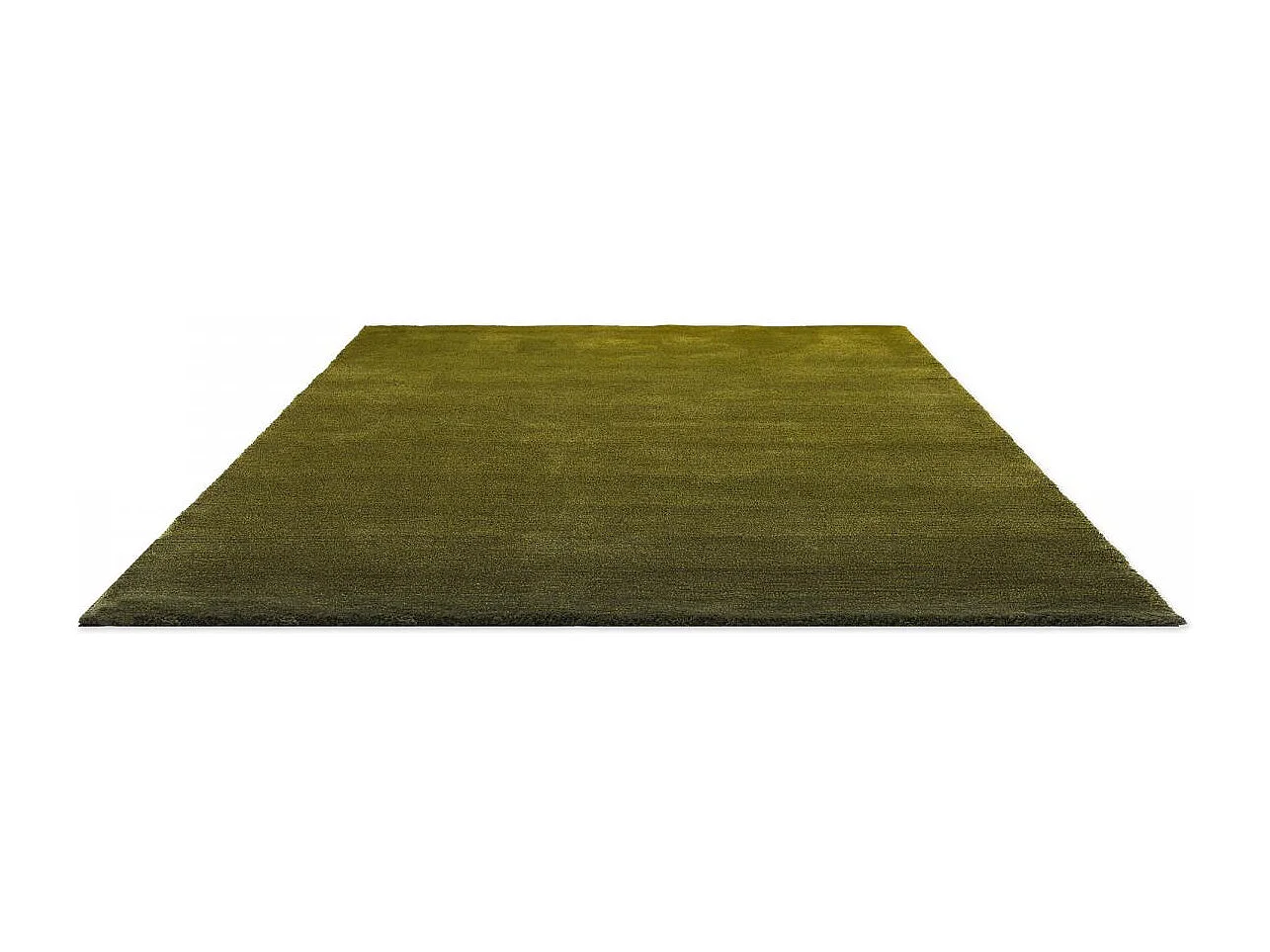 tapis salon 170x240 tufté en laine vert rectangle motif faux uni SHADELO