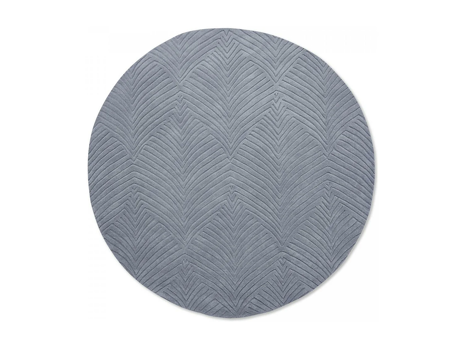 Tapis rond Ø200cm fait à la main en laine motif faux uni pour open space FOLIA