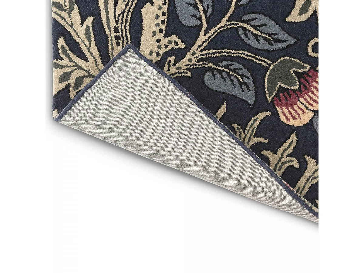 tapis salle à manger 250x350 fait à la main en laine bleu et vert