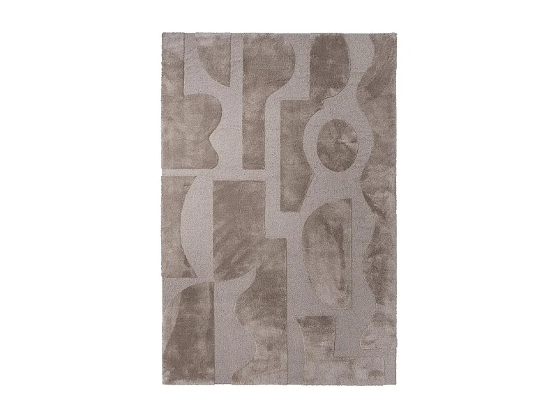 tappeto per sala ricevimenti 170x240 tufted in lana beige disegno geometrico rettangolo