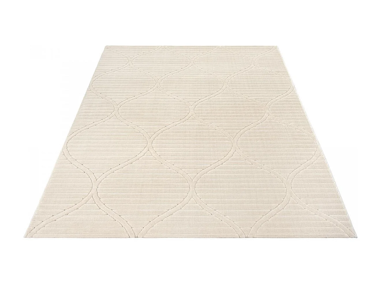 Tapis intérieur extérieur 120x160 en relief LYN14 TENDIA Beige ton sur ton