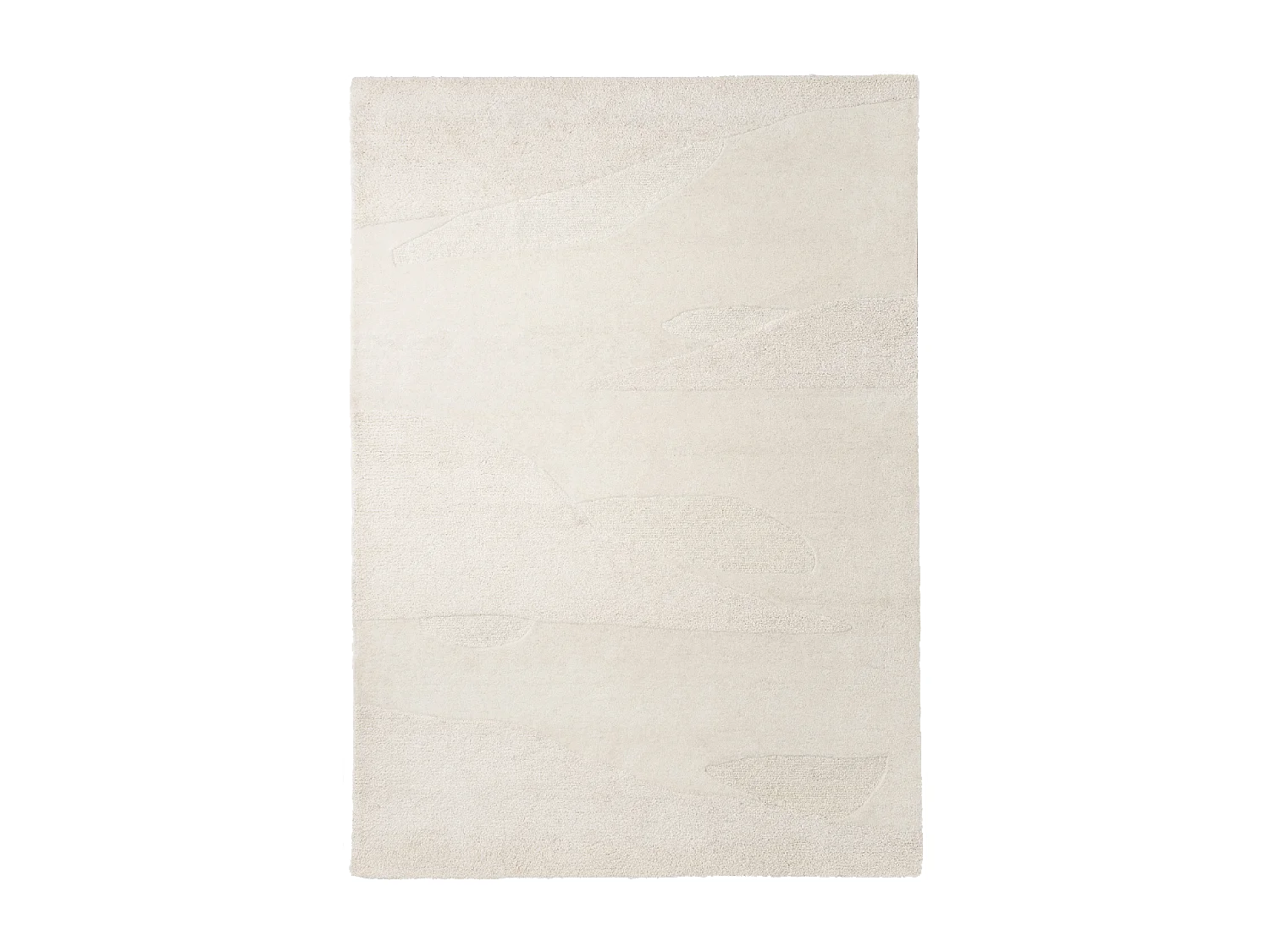 Tappeto da soggiorno grande 250x350 realizzato a mano in lana color panna fantasia rettangolare finta unita