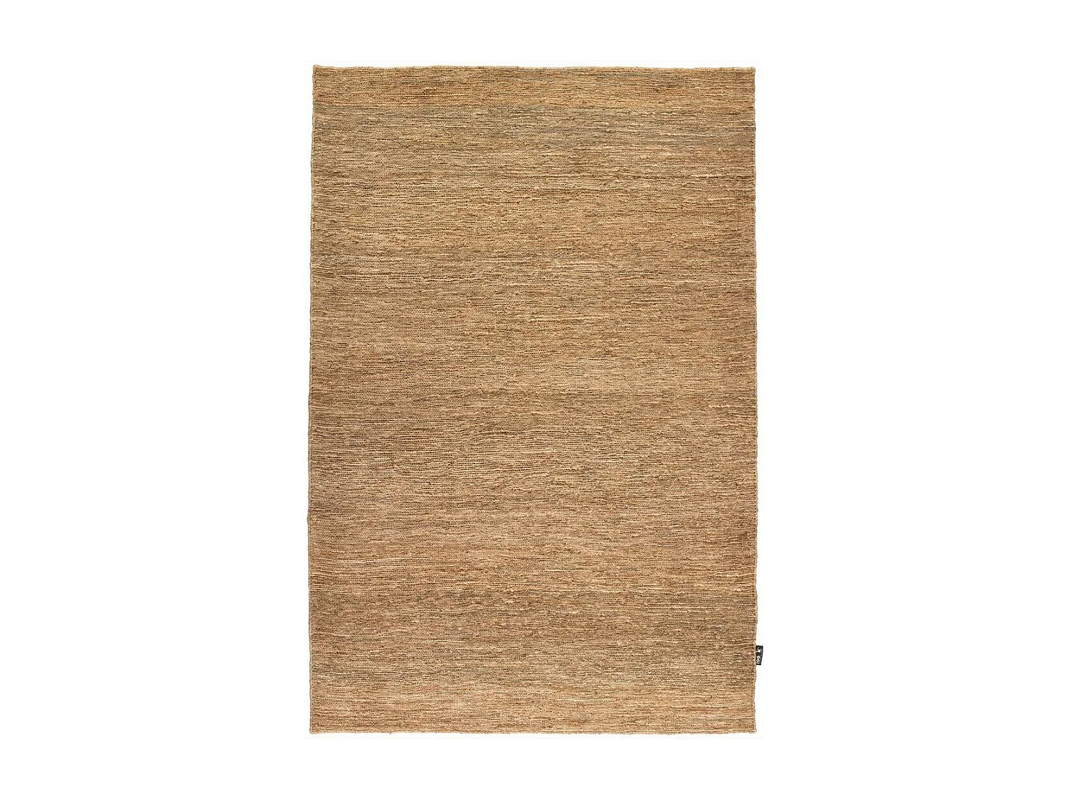 Tapis kilim 140x200 rectangle fait main en chanvre sable motif uni LOOK 601