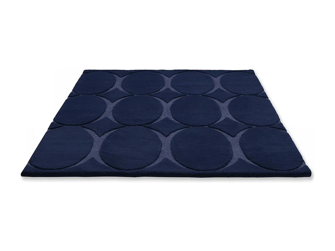 tappeto per camera da letto 170x240 realizzato a mano in lana blu navy rettangolo modello semplice