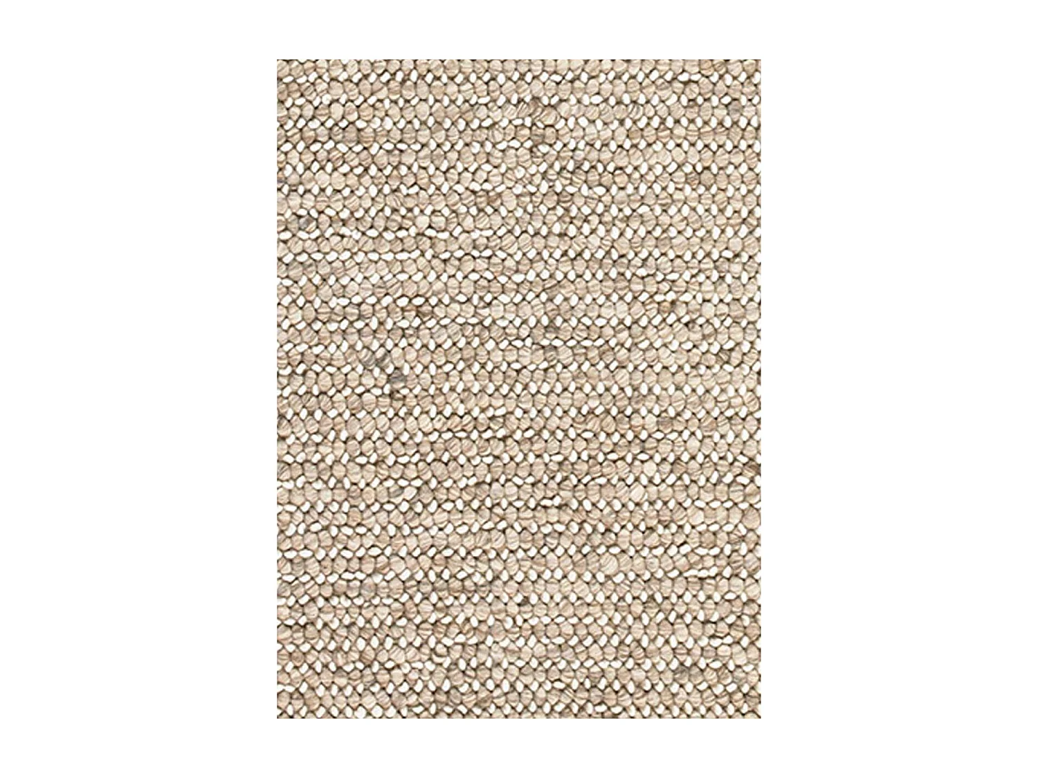 Tapis kilim 140x200 rectangle fait main en laine beige motif uni LOOK 603