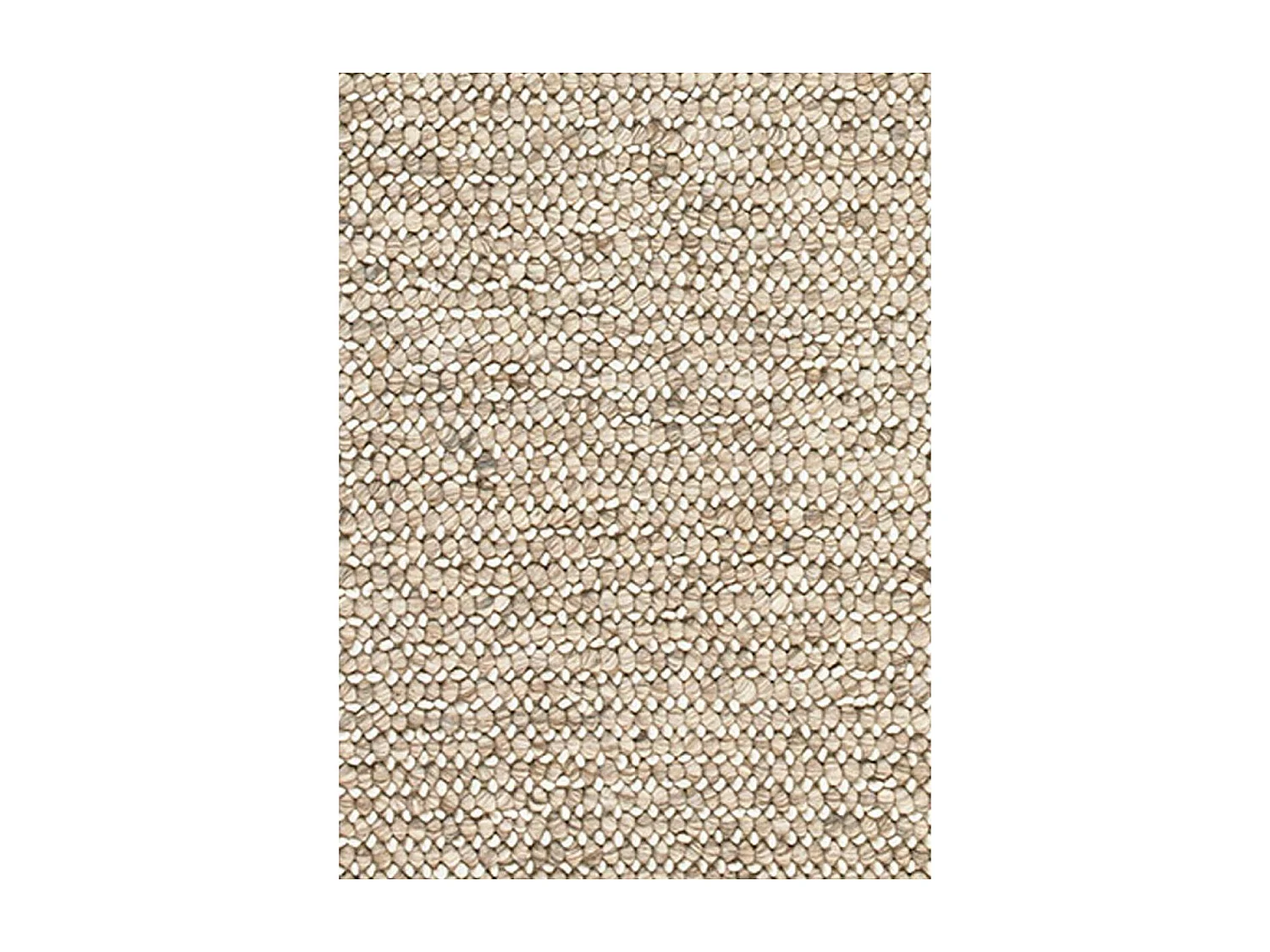 Tapis kilim 140x200 rectangle fait main en laine beige motif uni LOOK 603