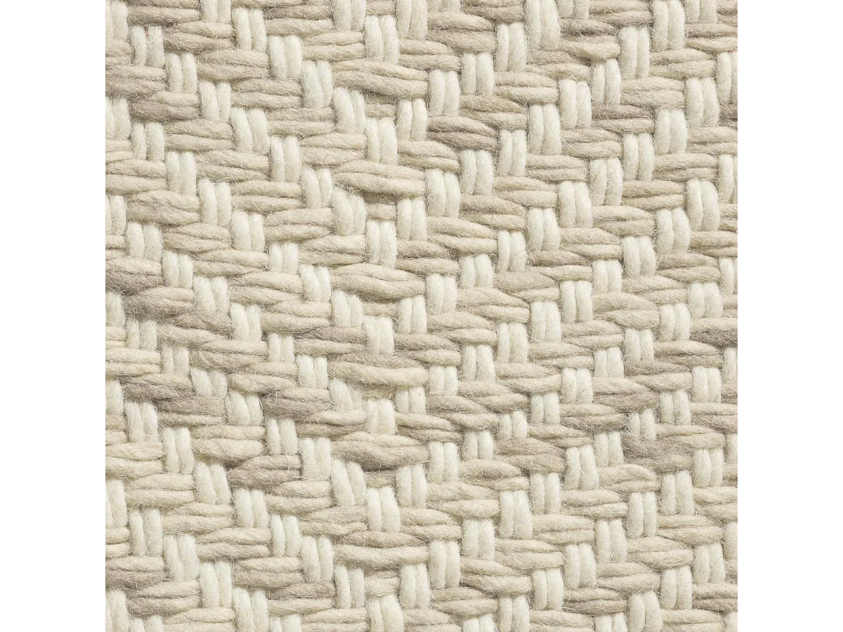 Tapis kilim 140x200 rectangle tissé en laine beige motif géométrique TWILL