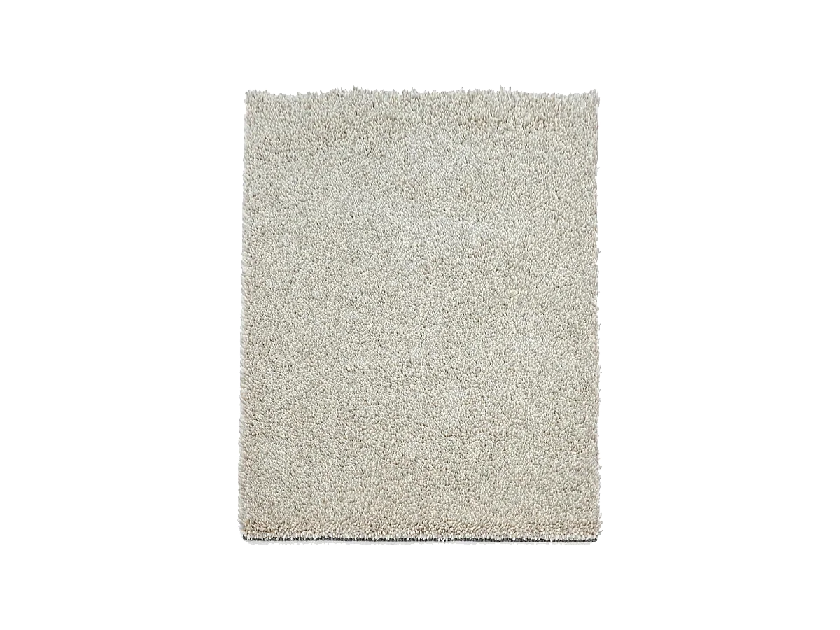 Tappeto Shaggy a pelo lungo 200x300 rettangolo intrecciato in lana grigia e beige