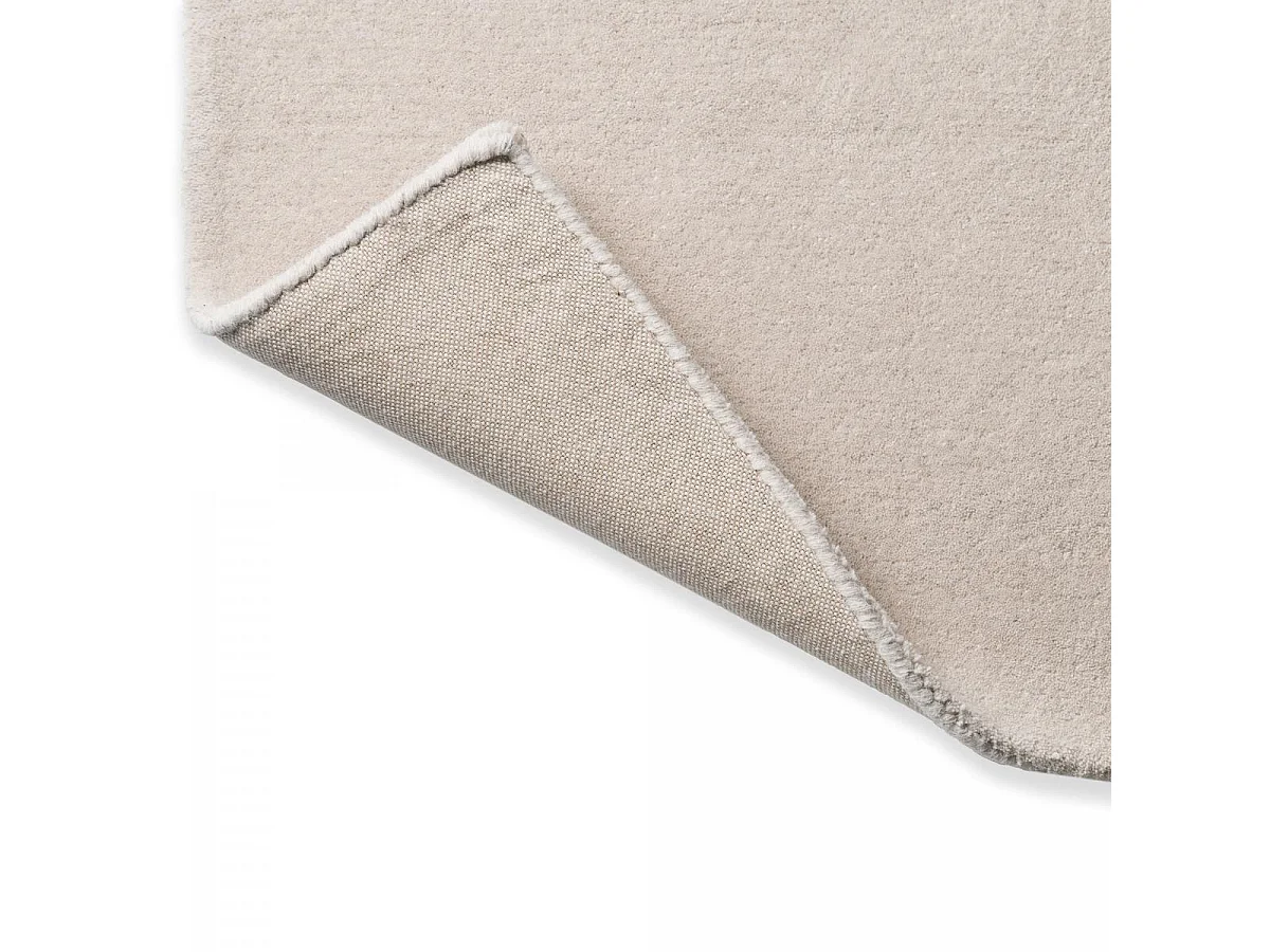 tapis salon 250x350 fait main en laine crème rectangle motif abstrait BC DECOR