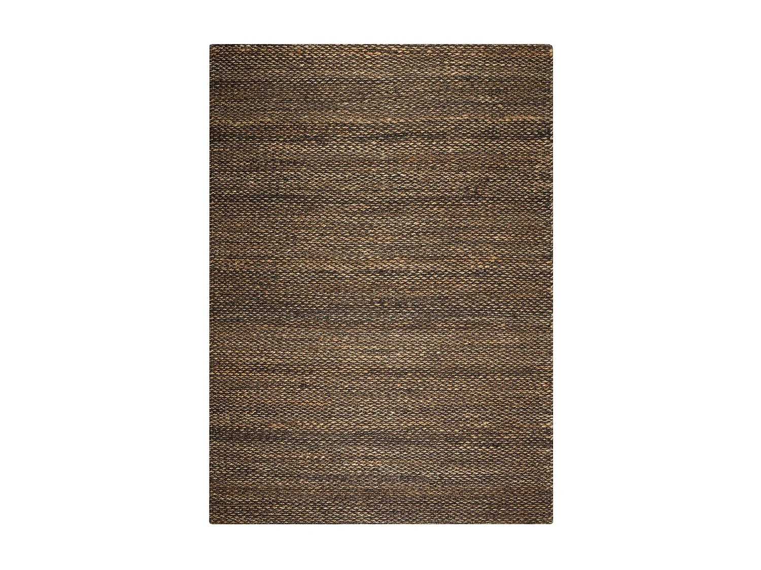 Tappeto Kilim 140x200 rettangolo realizzato a mano in canapa cioccolato a tinta unita
