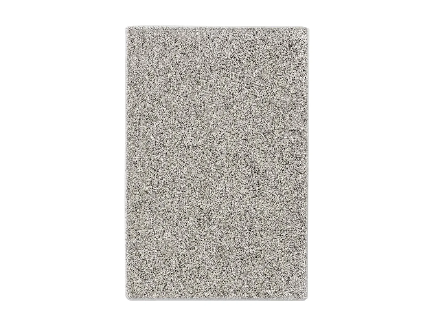 Tapis longs poils shaggy 170x240 rectangle tissé gris en laine motif faux uni