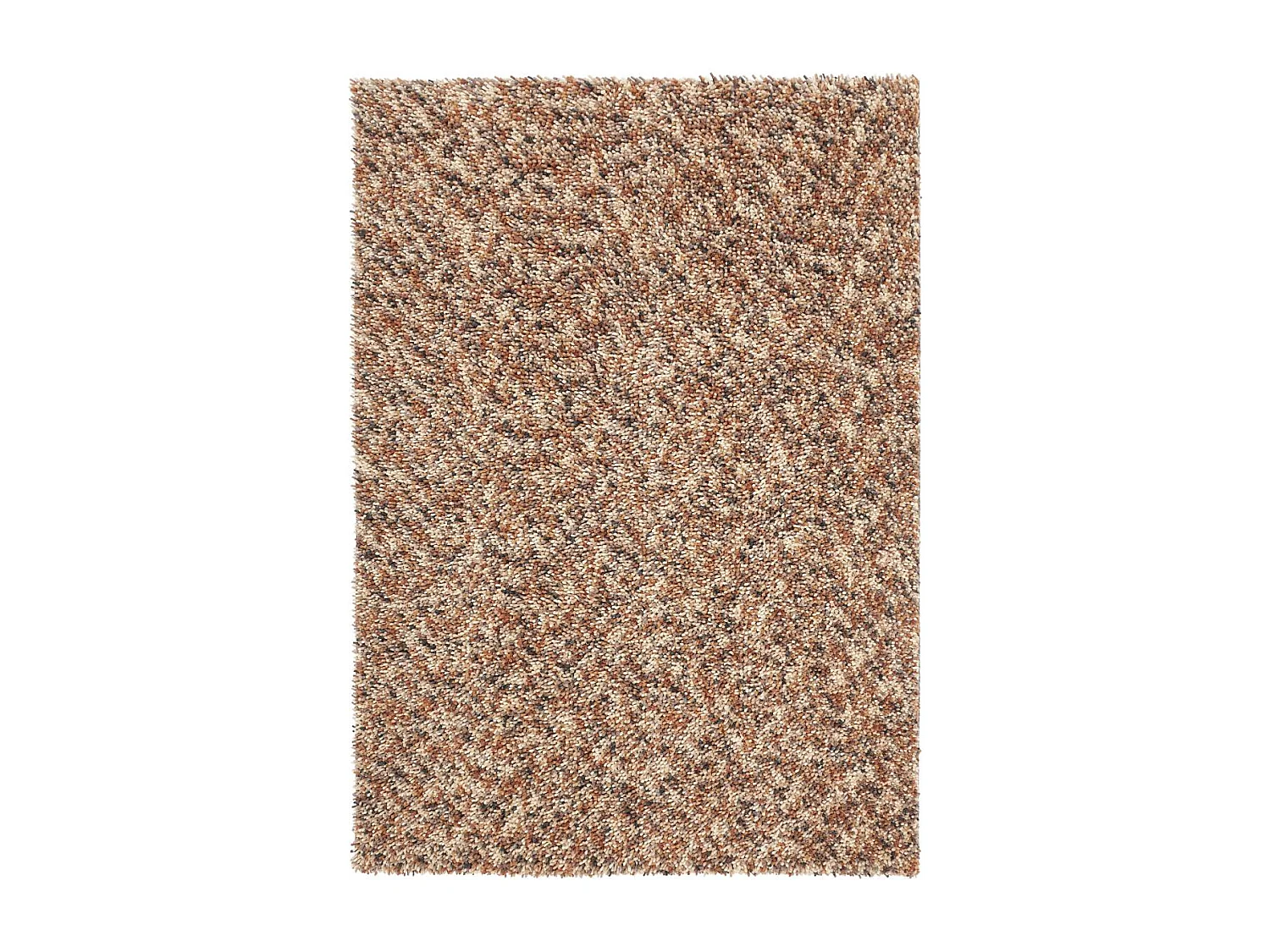 Tapis shaggy 140x200 rectangle tissé crème en laine motif faux uni DOTS