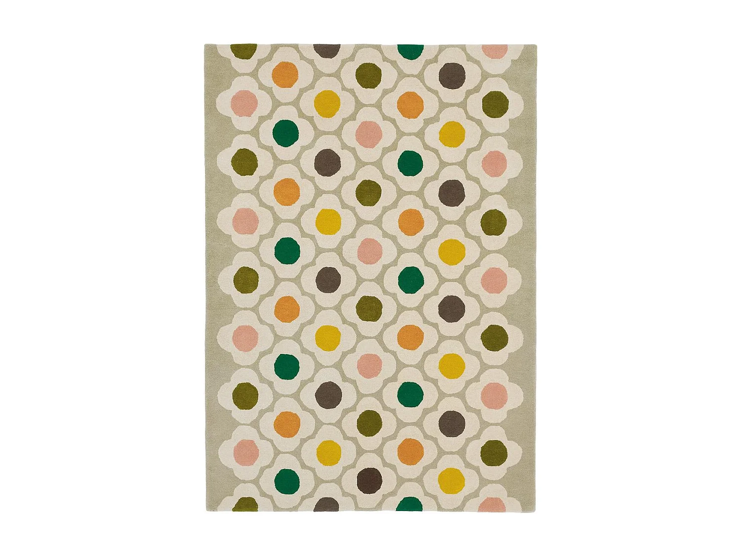 tapis chambre 160x230 fait à la main en laine beige et crème motif scandinave