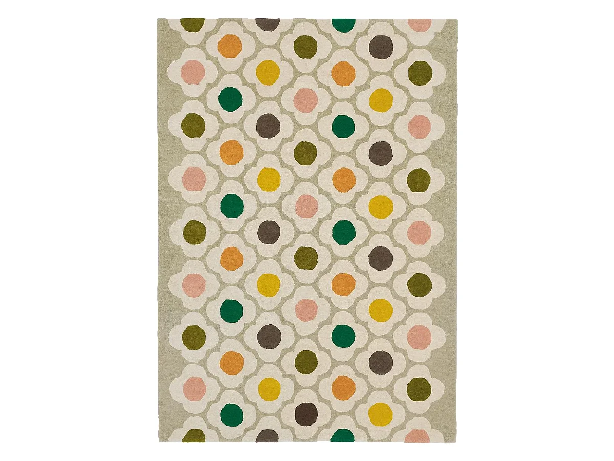 tapis chambre 160x230 fait à la main en laine beige et crème motif scandinave
