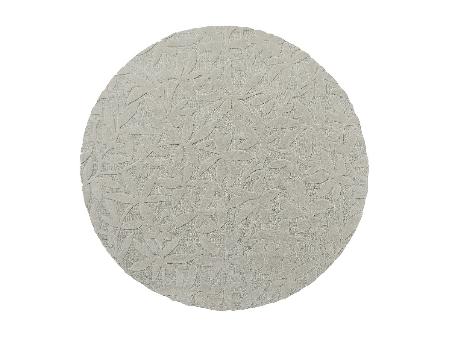 Tappeto rotondo Ø200cm realizzato a mano in lana fantasia floreale per soggiorno CLEAVERS