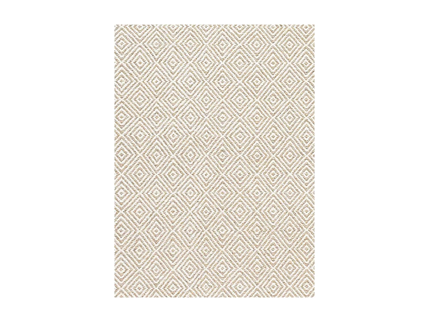 Tapis kilim 170x240 rectangle fait main en laine beige motif géométrique