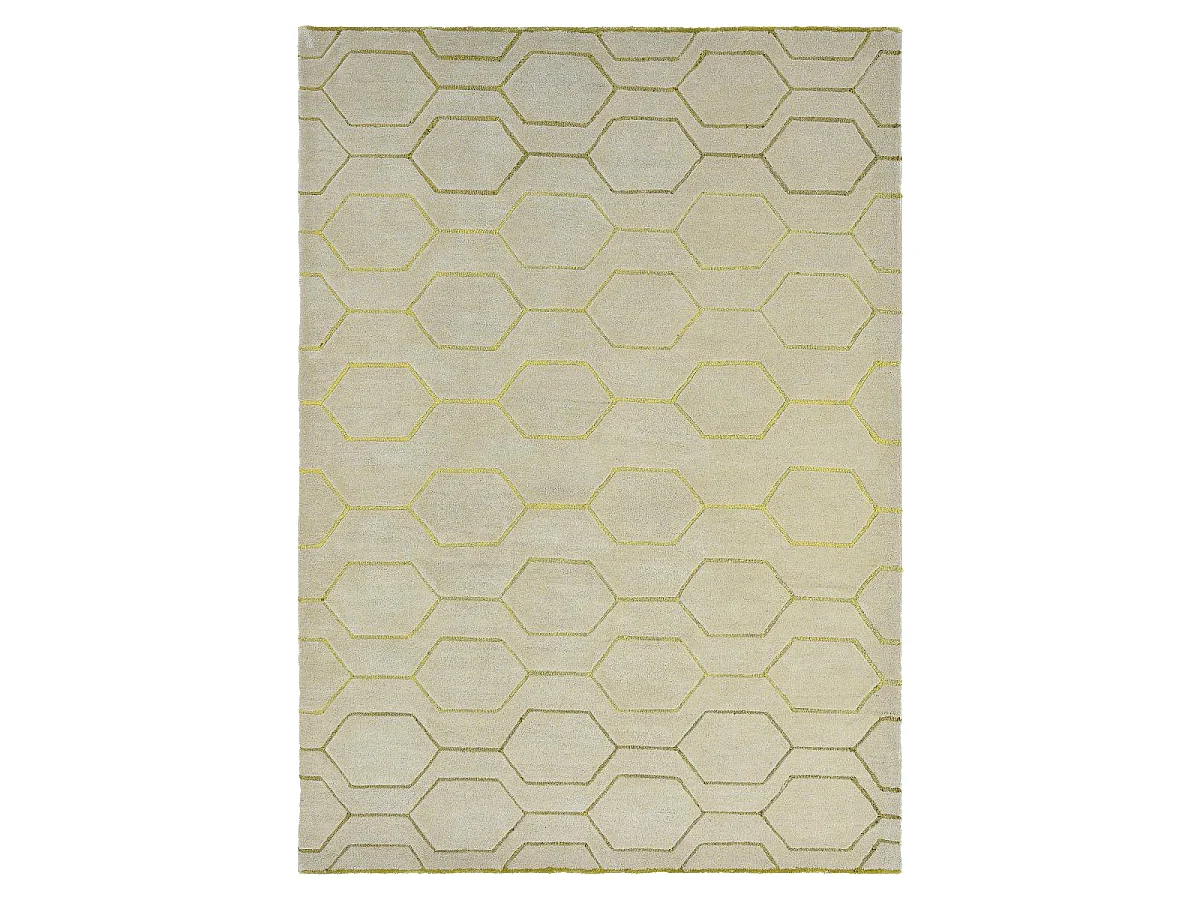 tapis salon 170x240 fait à la main en laine gris rectangle motif scandinave ARRIS