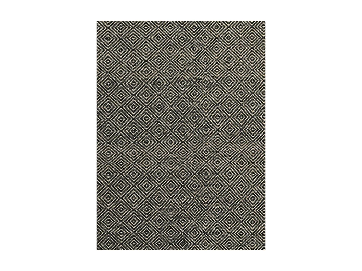 Tapis kilim 200x300 rectangle fait main en laine gris motif géométrique