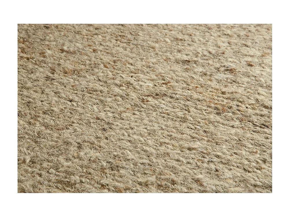 Tapis kilim 140x200 rectangle fait main en laine gris motif uni LOOK 406