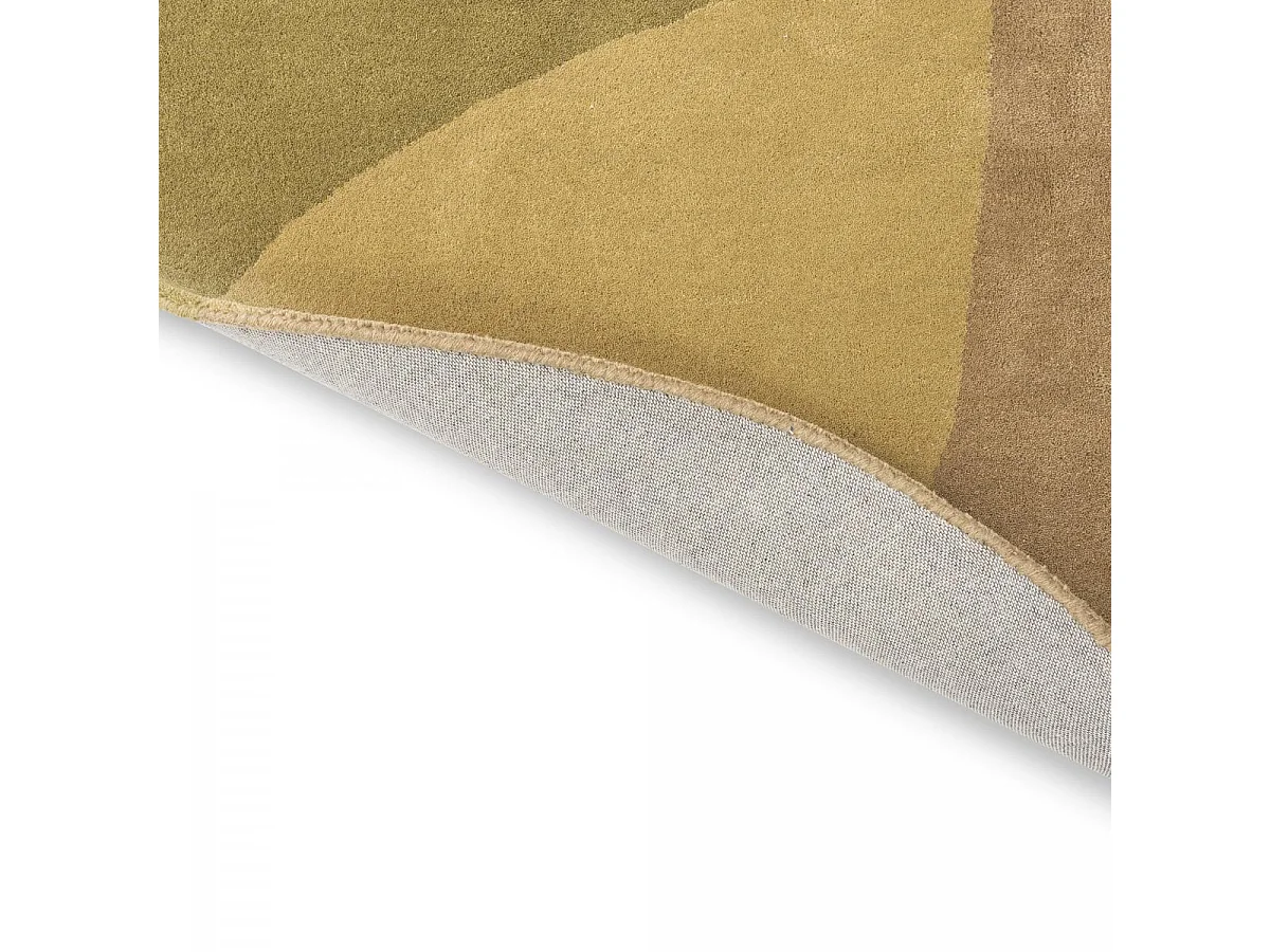 tapis grand salon 250x350 fait à la main en laine gris et vert motif abstrait