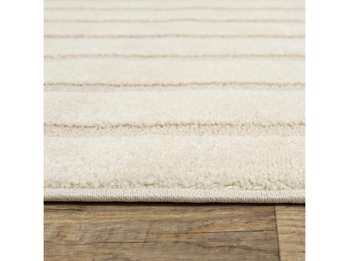 Tapis salon LYN9 SPIRATRO 160x230 cm Crème - Tapis forme original en relief