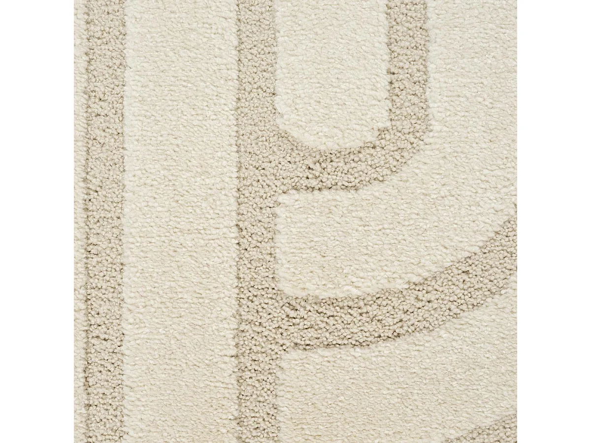 Tapis salon LYN9 SPIRATRO 160x230 cm Crème - Tapis forme original en relief