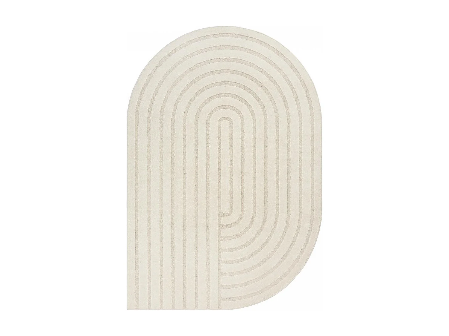 Tapis salon LYN9 SPIRATRO 160x230 cm Crème - Tapis forme original en relief