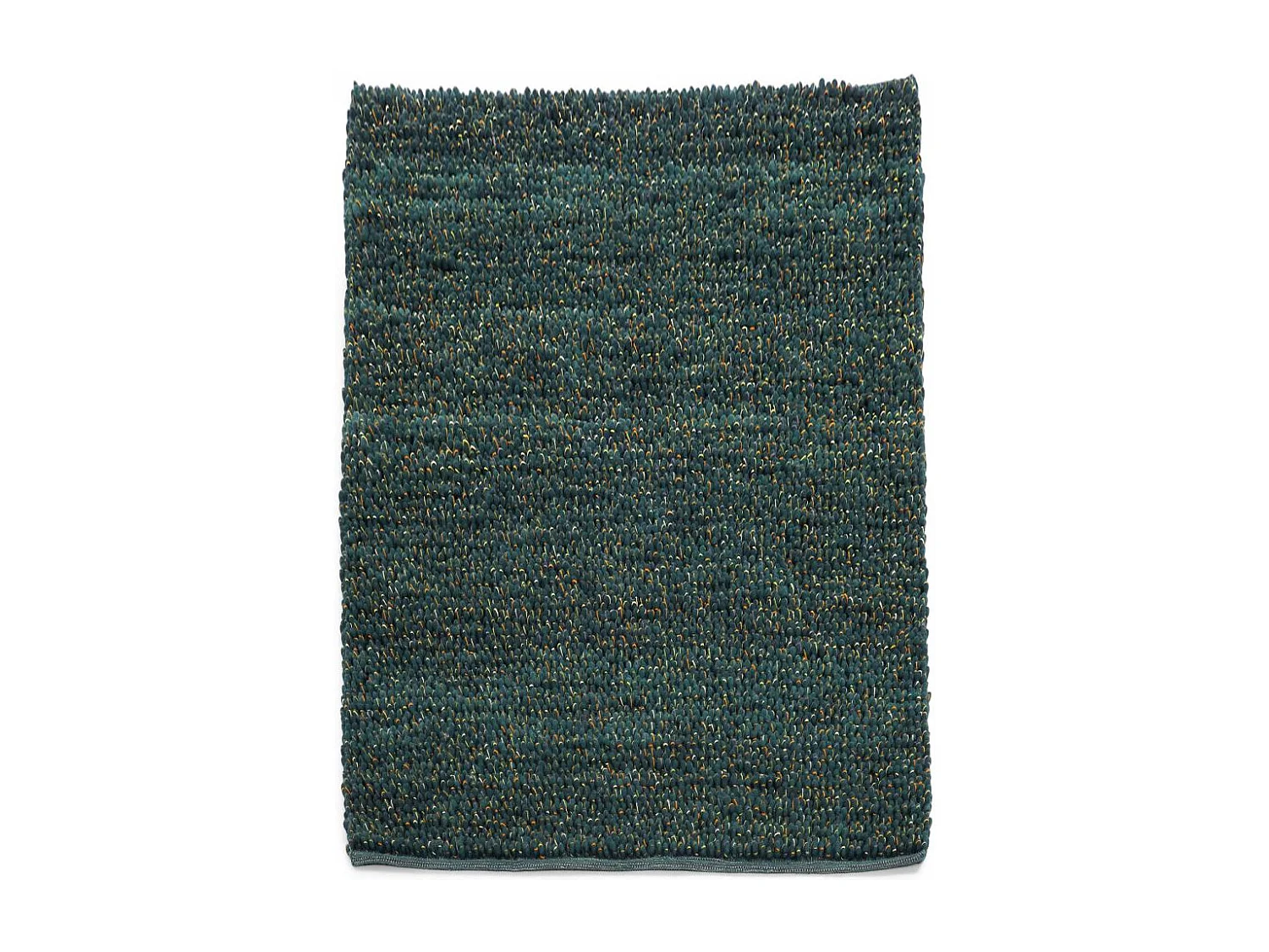 tapis salle à manger 250x350 tissé en laine vert rectangle motif uni COBLE