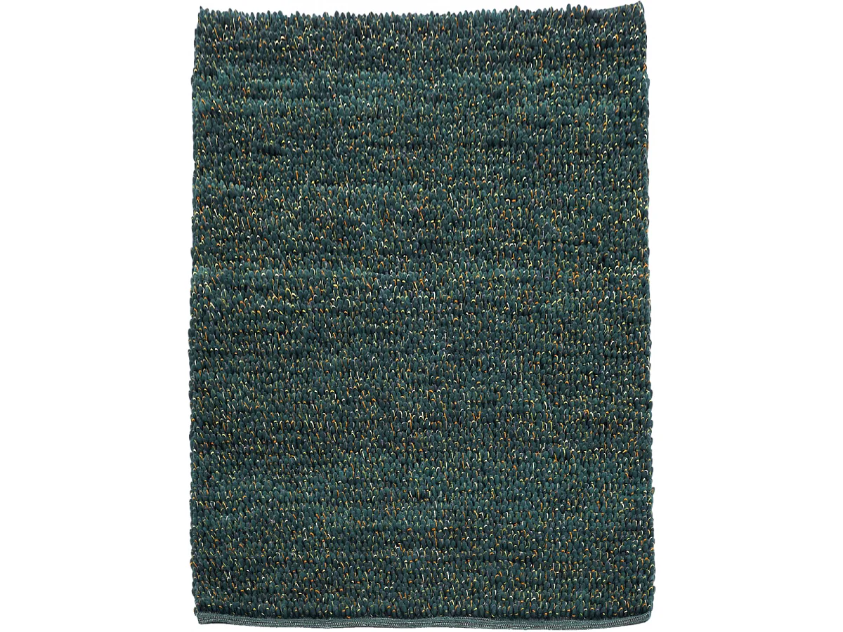 tapis salle à manger 250x350 tissé en laine vert rectangle motif uni COBLE