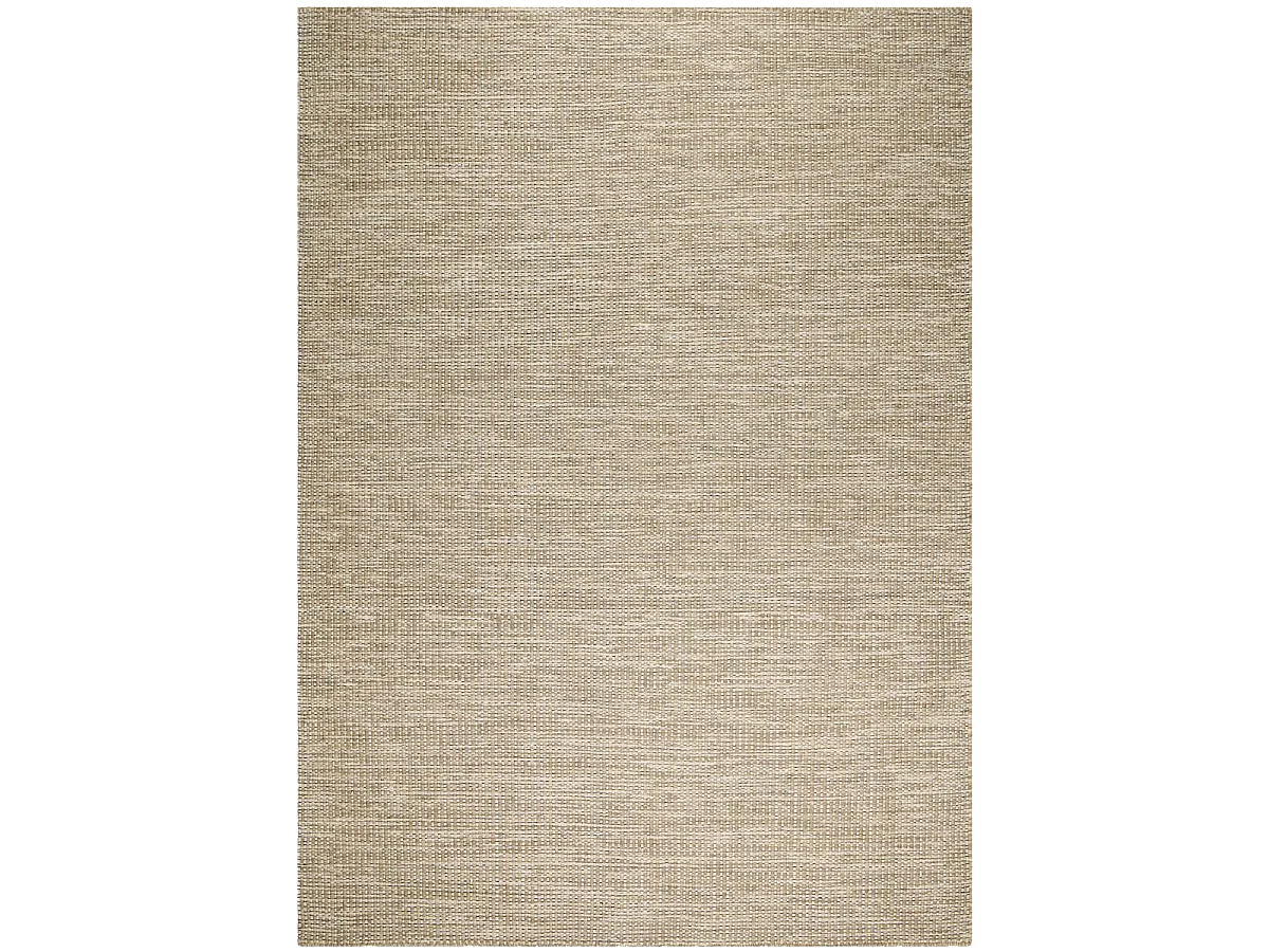 Tappeto Kilim 200x300 rettangolo realizzato a mano in lana beige tinta unita LOOK 408
