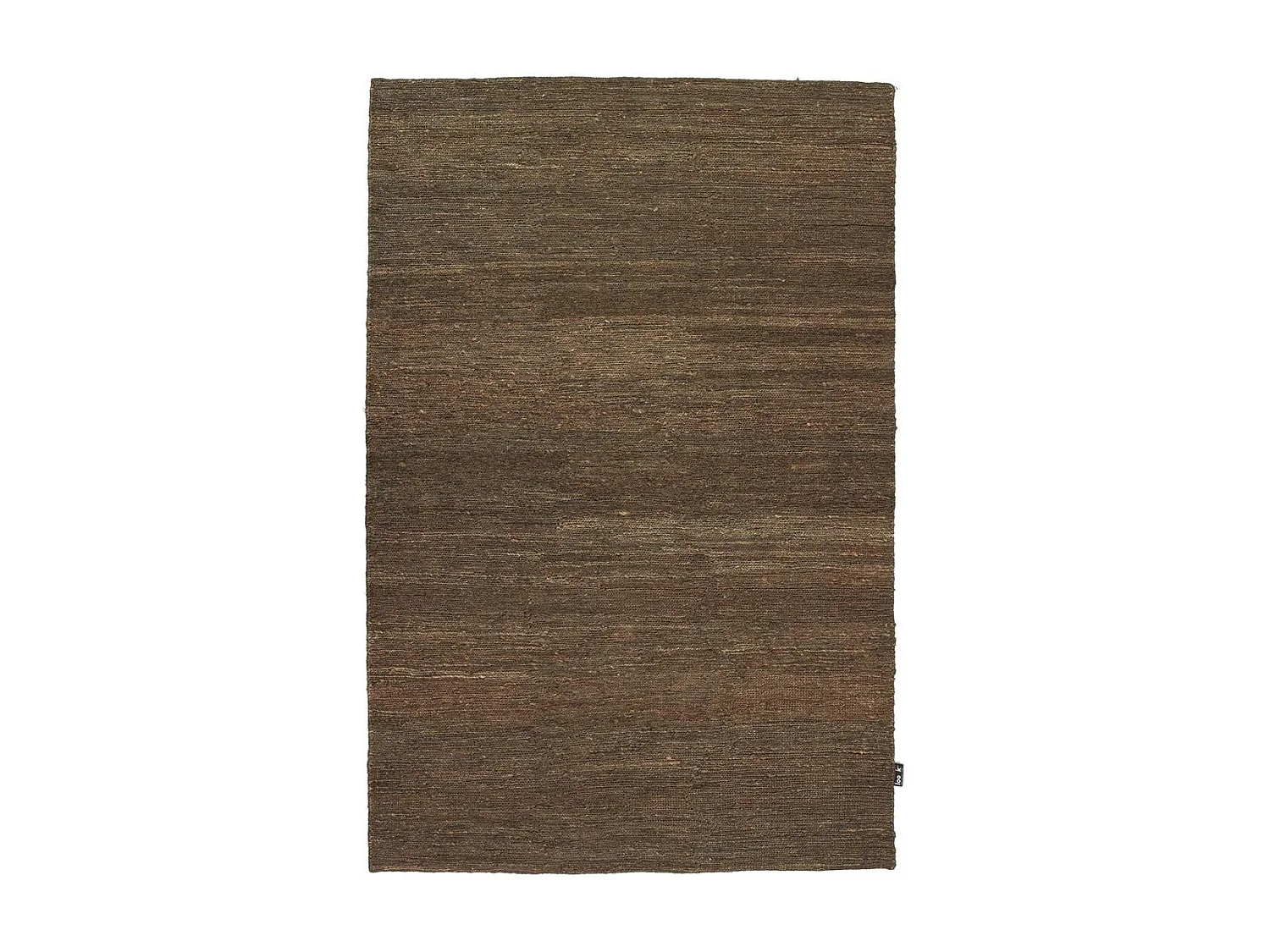 Tapis kilim 200x300 rectangle fait main en chanvre marron motif uni LOOK 601