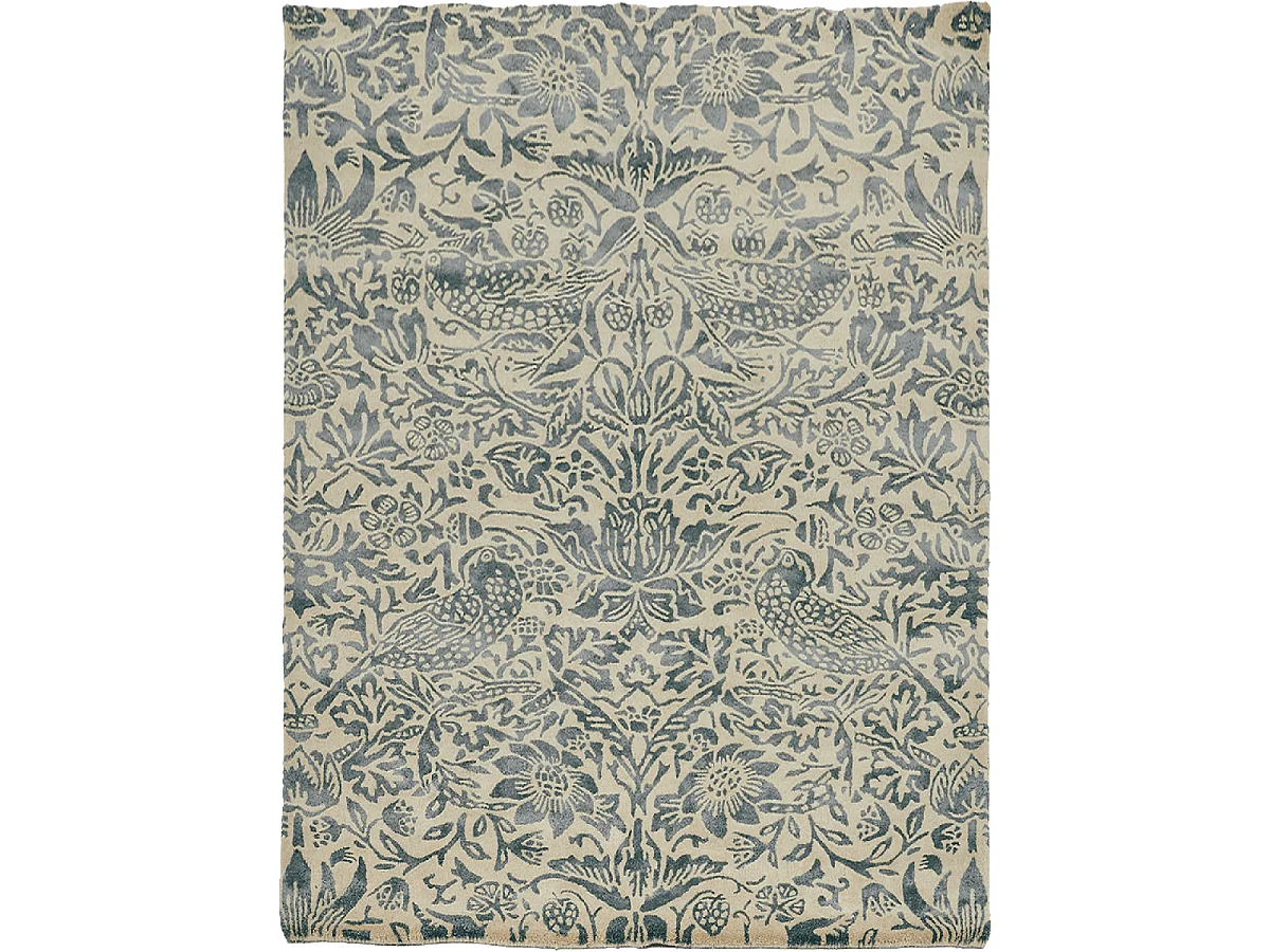 tapis salle à manger 250x350 fait à la main en laine gris et taupe