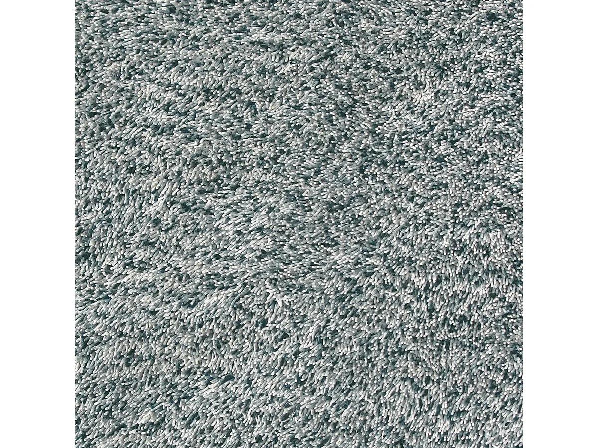 Tapis shaggy 250x350 rectangle tissé gris et blanc en laine motif faux uni ROCKS