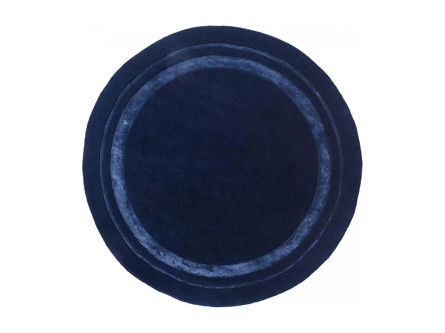 Tapis rond Ø150cm fait main en laine motif simple pour chambre REDOOK
