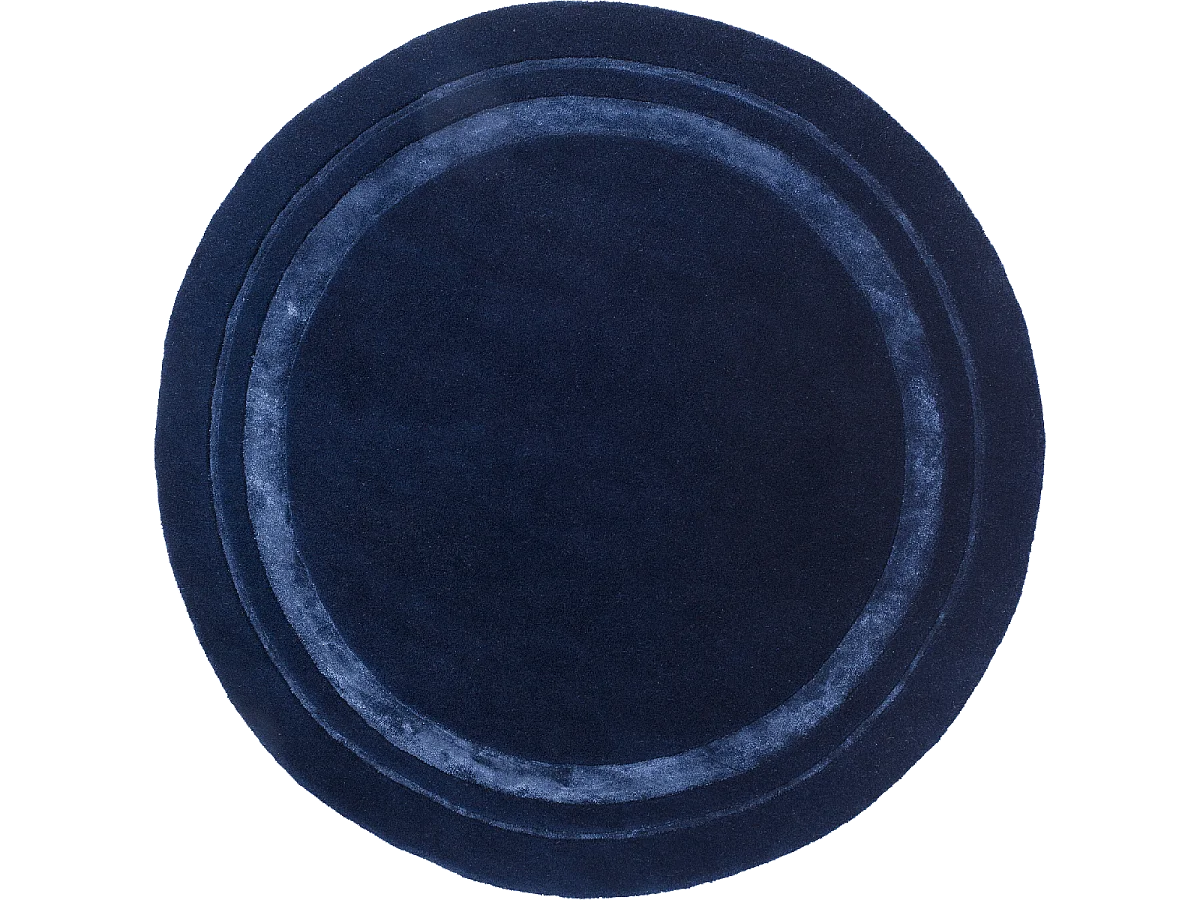 Tapis rond Ø150cm fait main en laine motif simple pour chambre REDOOK