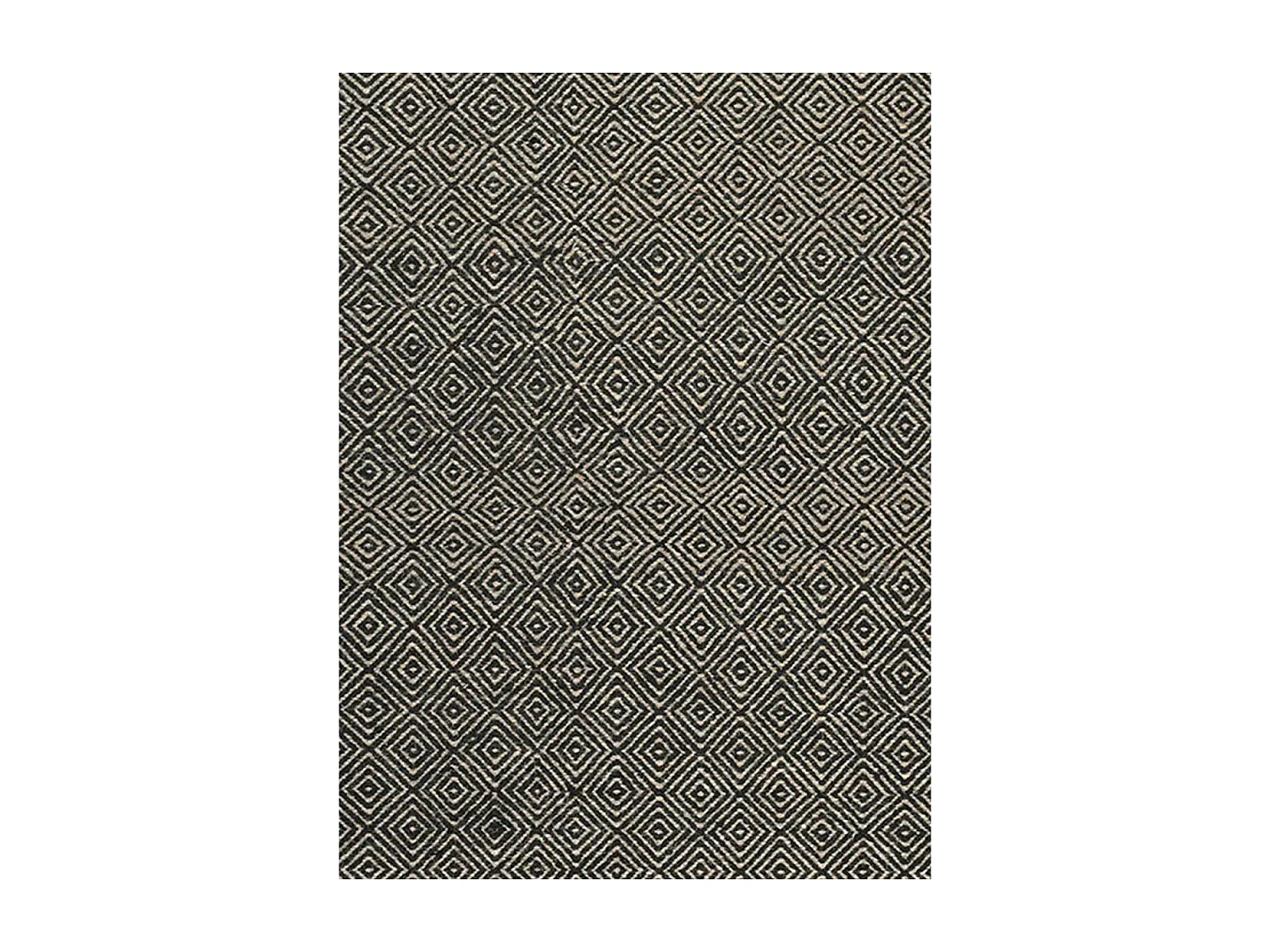 Tapis kilim 170x240 rectangle fait main en laine gris motif géométrique