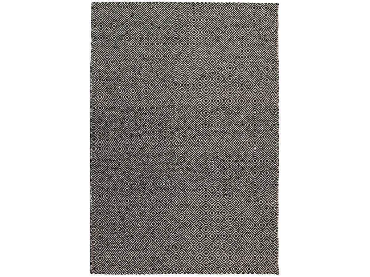 Alfombra kilim hecha a mano en lana con motivos geométricos