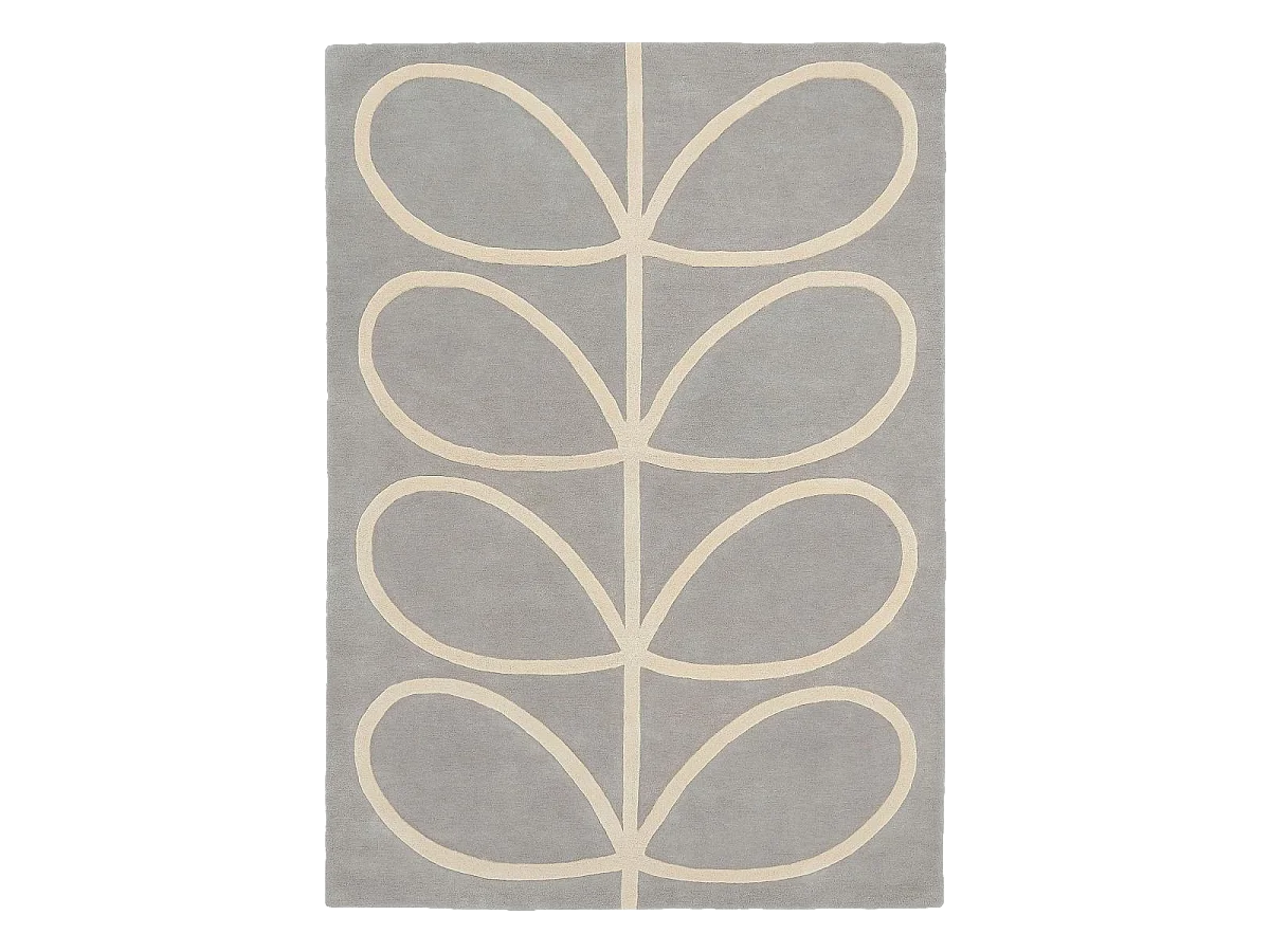 tapis chambre 160x230 fait à la main en laine gris et crème motif seventies
