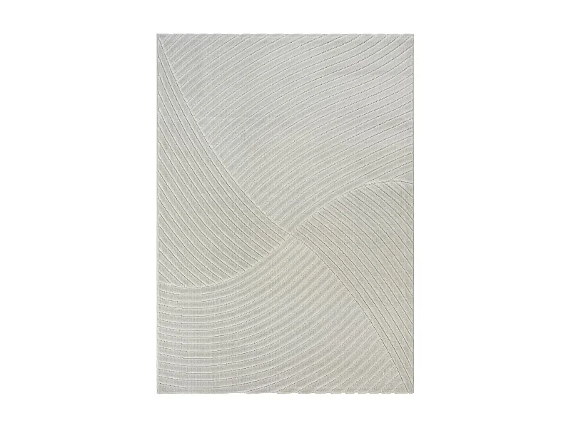 Tapis intérieur extérieur 80x150 en relief LYN14 GEMGRAF Gris ton sur ton