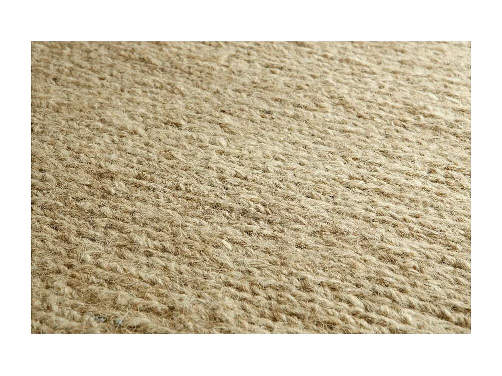 Tapis kilim 140x200 rectangle fait main en laine taupe motif uni LOOK 406
