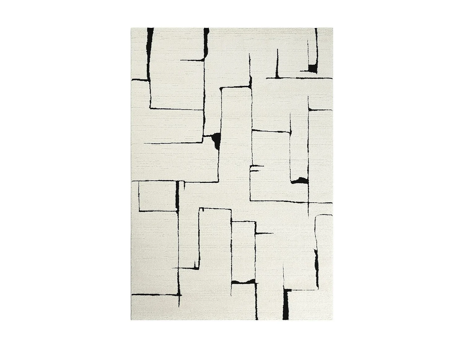 Tapis salon LYN9 BRINKI 160x230 cm Noir - Tapis Salon doux et soyeux