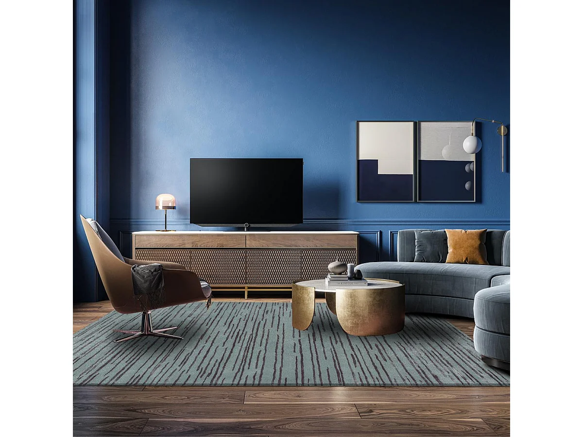 tapis chambre 200x280 fait à la main en laine gris rectangle motif faux uni