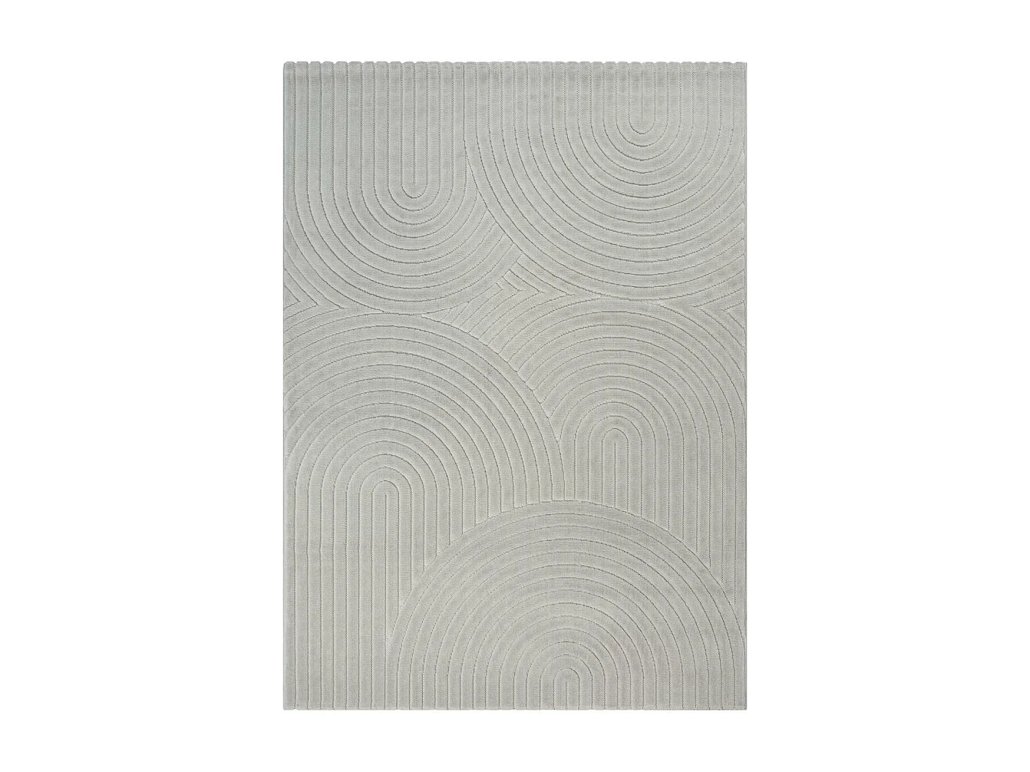 Grand tapis intérieur extérieur 240x340 en relief LYN14 ARC6EL Gris ton sur ton