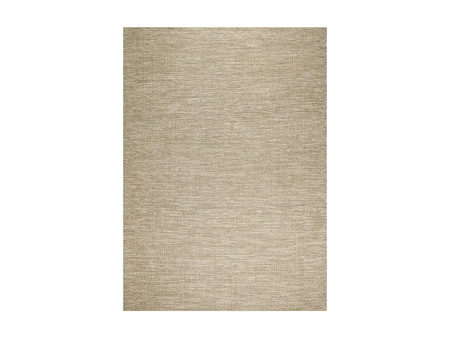 Tapis kilim 170x240 rectangle fait main en laine beige motif uni LOOK 408