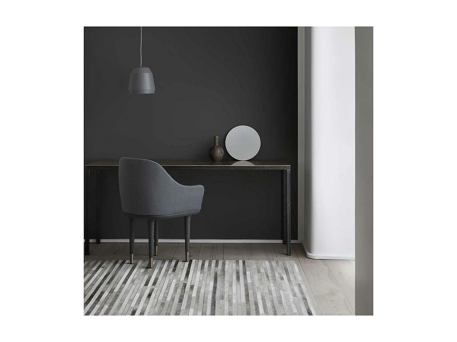 Tapis peau de vache 170x240 kilim fait main gris