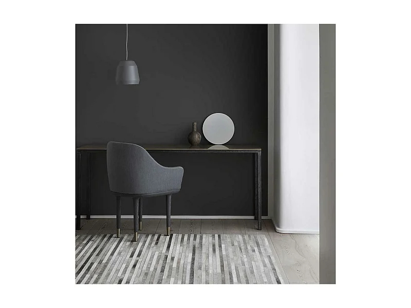 Tapis peau de vache 170x240 kilim fait main gris